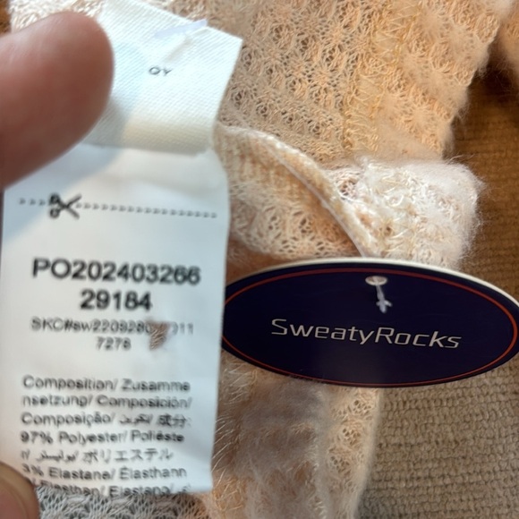 SweatyRocks Women's Long Sleeve Button Front V Neck Soft Knit Cardigan Sweater - Picture 8 of 8